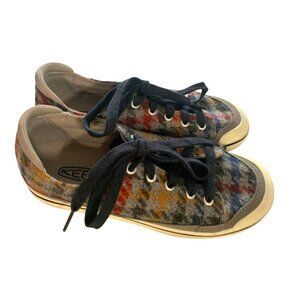 Keen Womens 6 Lace Tie Up Sneaker Flat Shoes Elsa 1023794 FLeece Multicolor Gray